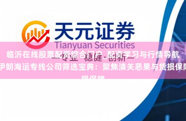 临沂在线股票配资综合门户_配资学习与行情导航 伊朗海运专线公司筛选宝典:聚焦清关恶果与货损保障