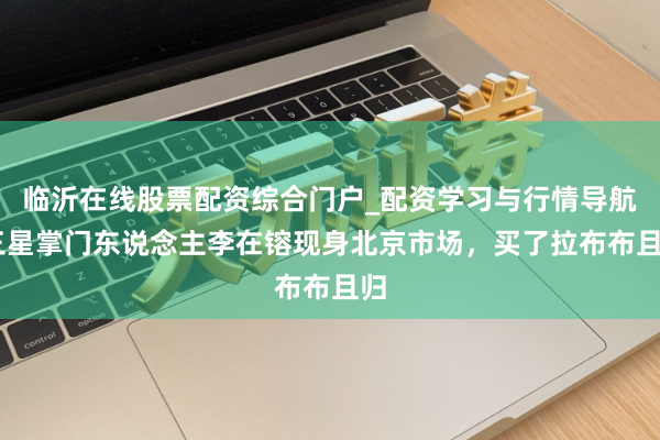 临沂在线股票配资综合门户_配资学习与行情导航 三星掌门东说念主李在镕现身北京市场，买了拉布布且归